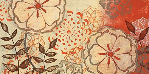 AFFICHE sur TOILE ENCADRÉ Kate Birch Été au chaud jour d'été II Paysage Floral 65x130 cm