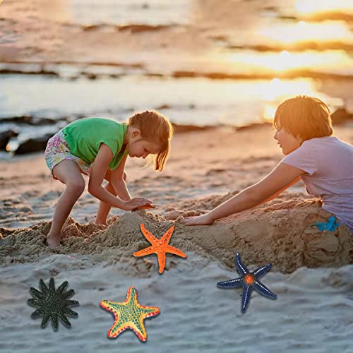 Juephe Big Diving Toys 4 Pcs Starfish Pool Toy Colorful Starfish Set With Golden Mesh Bag Summer Swimming Diving Toys Set Dive Throw Toy Set Underwater Swimming Toy (Assortment Color 2) #TOP3
