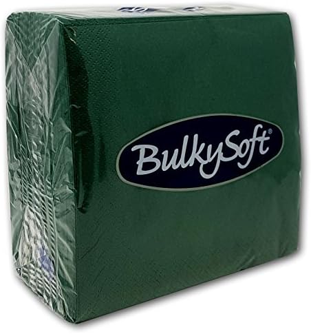 Paper Serviettes Soft Napkins 33x33cm 2PLY BulkySoft Solid Colours Choose Colours (Green)