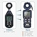 Dr.meter Professional LED Light Meter, Digital Illuminance Meter with 0-200,000 Measuring Ranges and 270 Degree Rotatable Detector