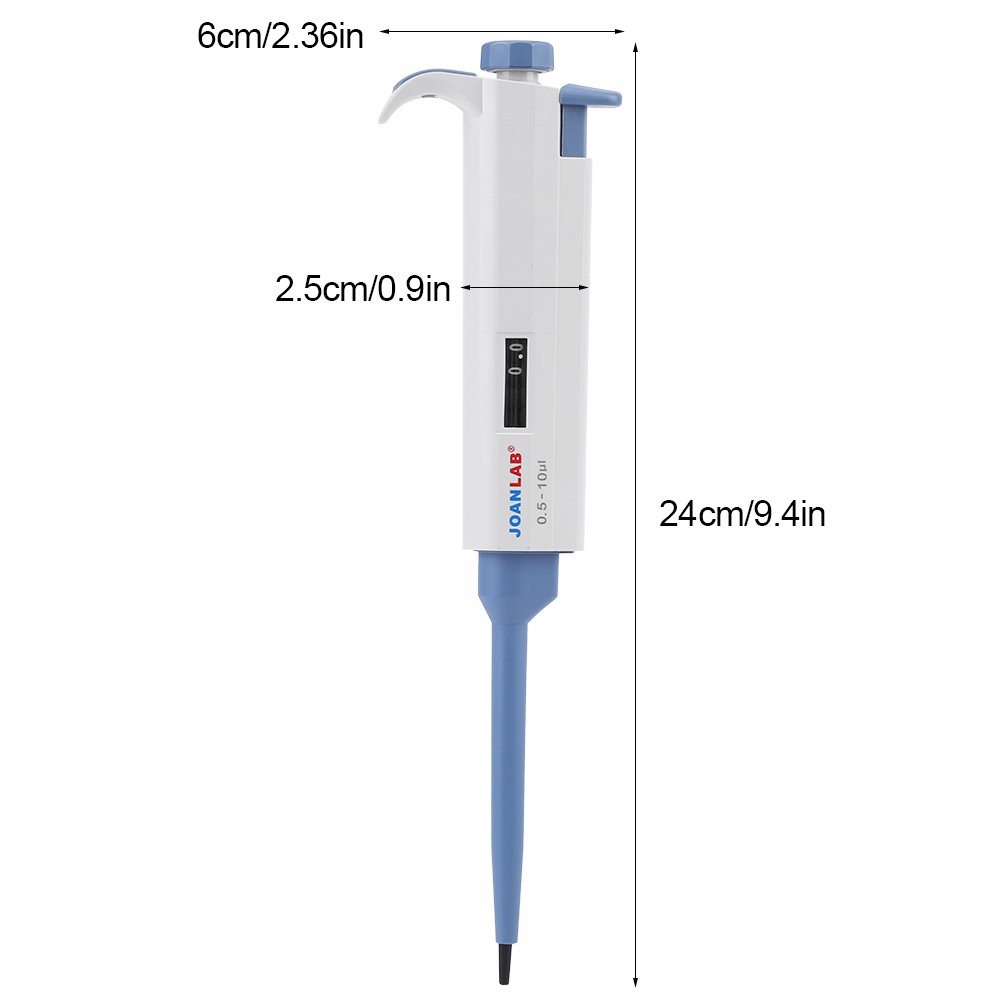 Micropipeta 2 + Akozon Pipeta De Volumen Variable De Un Solo Canal Manual Pipeta De Micropipeta Ajustable Pipeta Herramienta De Laboratorio 0.5~10U