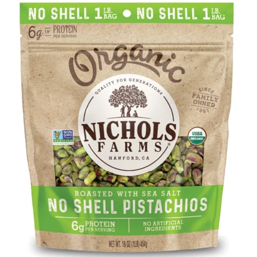 Image of Nichols Farms Organic 1LB No Shell Pistachios