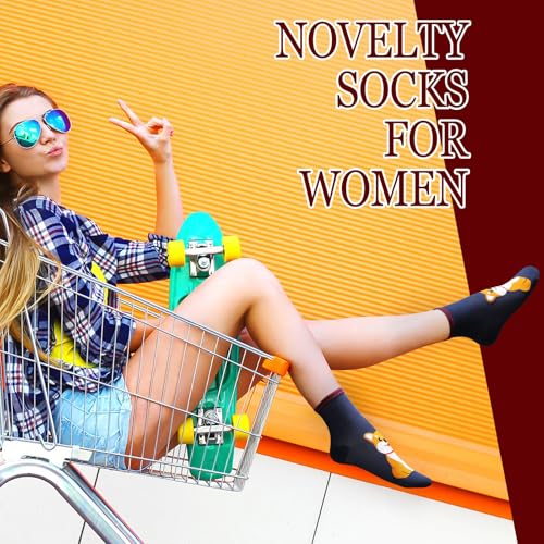 Funny Animal Socks for Women - Cute Dog and Cat Socks, Colorful Novelty Funny Socks for Animal Lover