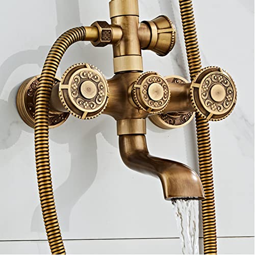Ensemble de robinets de douche en laiton antique pour sublimer une baignoire ancienne - 5