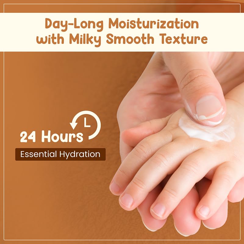 Mother Sparsh Milky Soft Baby Lotion - 400ml |With Milk Protein, Coconut Oil & Shea Butter | For 24Hrs Moisturization