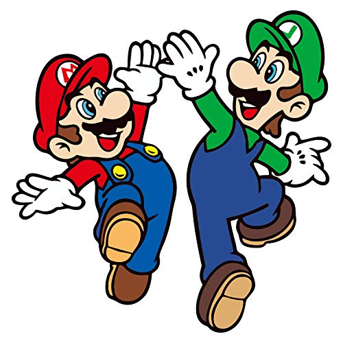 Kids Wall Decals Room Bedroom Wall Decor Mario Luigi Wall Art Decal Gift Home Decor Super Mural Poster Mural Vinyl Wall Stickers for Kids Room Peel & Stick Removable (50