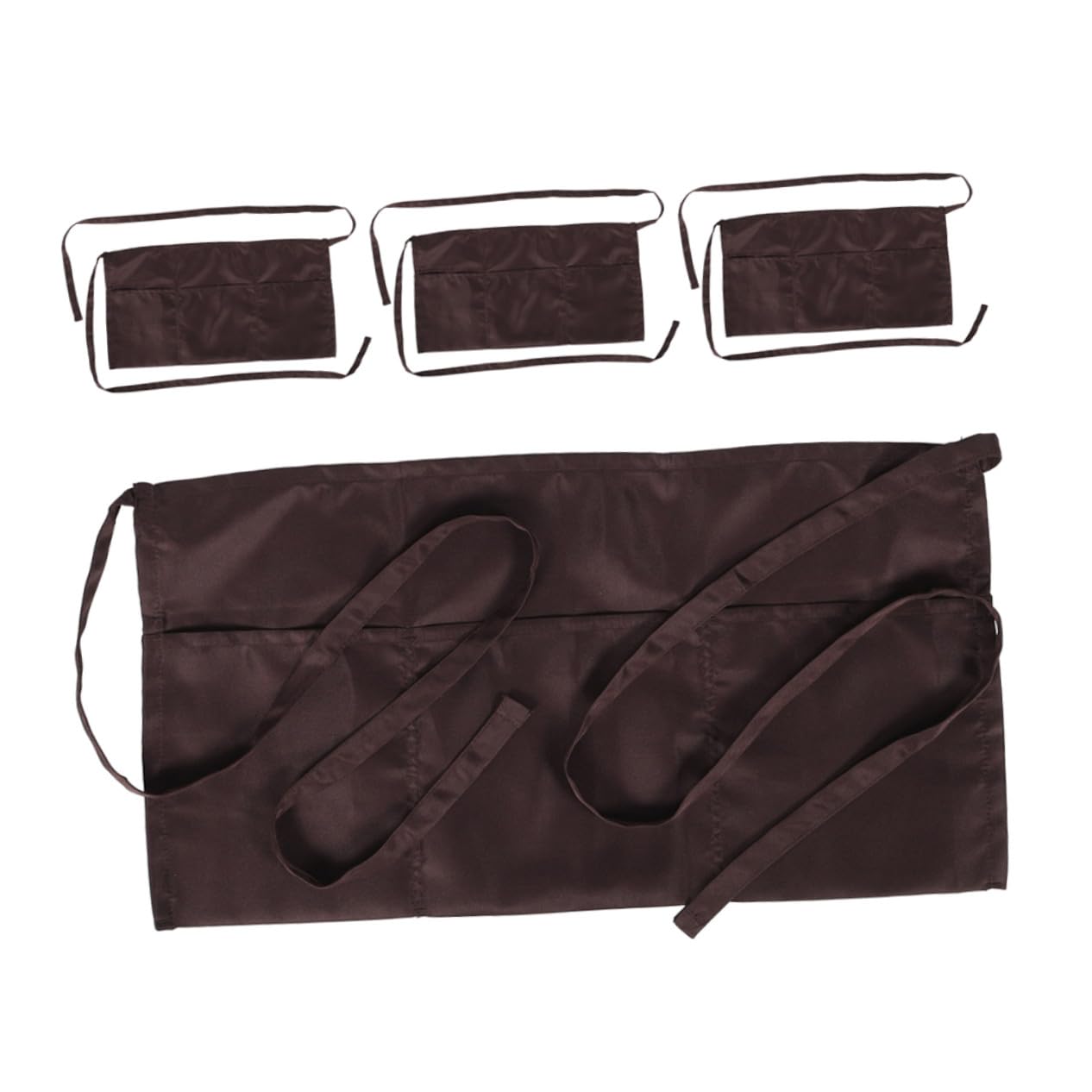 4 Stk. Teiliges Multifunktionales Servierhalb-schürzen Kurze Küchen-schürzen aus Leichtem Polyester-baumwoll-material Schnelltrocknend für Kellner Restaurant und Heimgebrauch