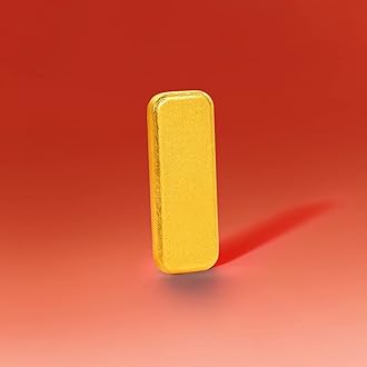 24K Solid Gold Jewelry Gifts - Real Gold Charm Ingot Pendant, Fine Jewelry for Women & Men