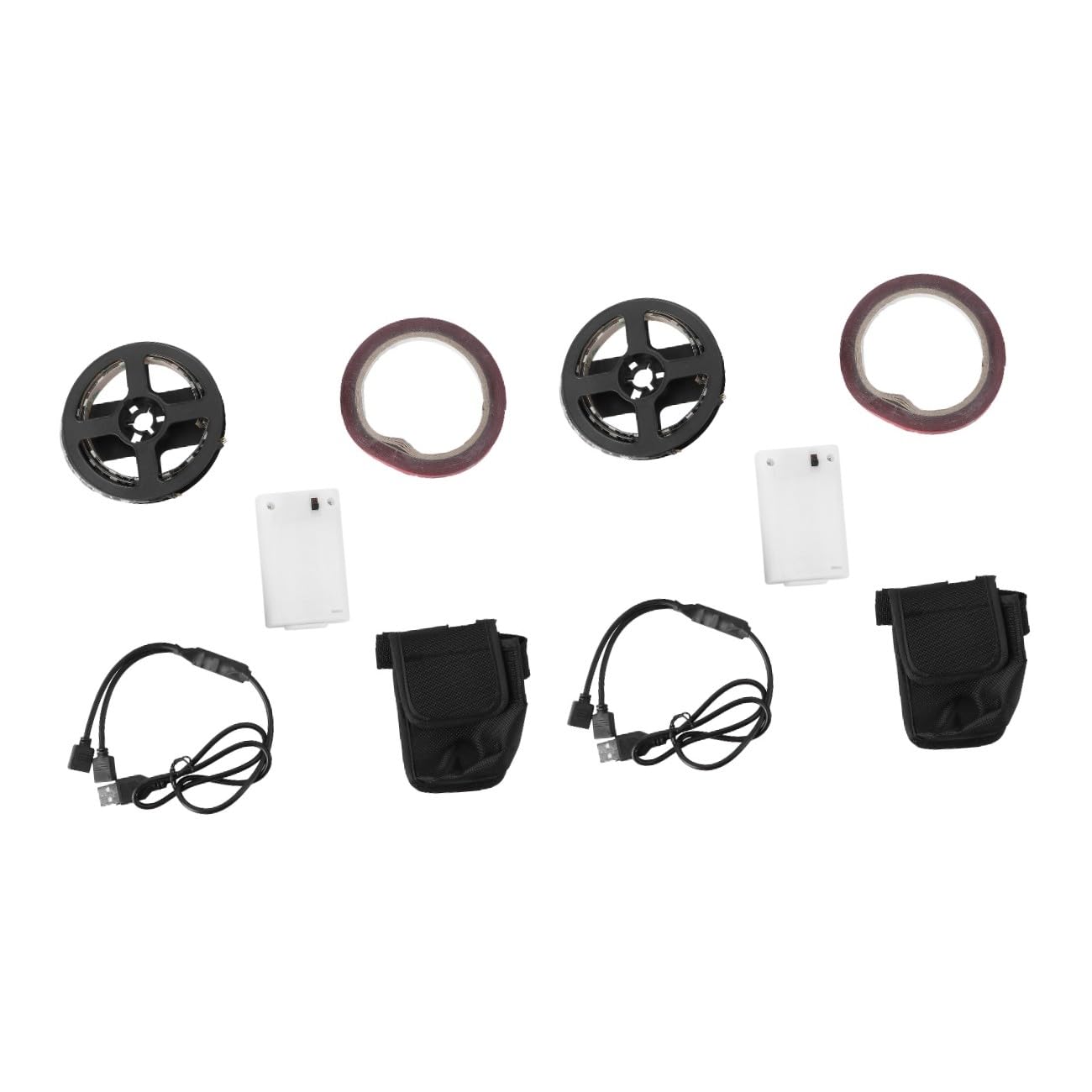 Abaodam Lot De 2 Trottinettes Électriques À LED pour Adultes avec Klaxon Éclairage De Guidon Hoverboard Skateboard Vélo Époxy Noir