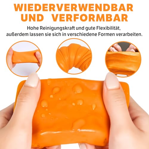 Reinigungsknete Car Clay Bar 4 Pack, 400 g (4 x 100 g), hochwertige, kratzfeste Magic Clay Bars für Auto-Detailing-Reinigungsset mit Wasch- und Adsorptionskapazität für Auto, SUV, Wohnmobil, LKW