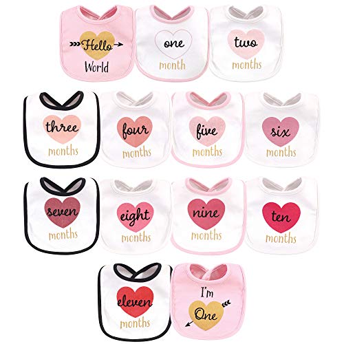 Image of Hudson Baby Unisex Baby Cotton Bibs, Hello World, One Size
