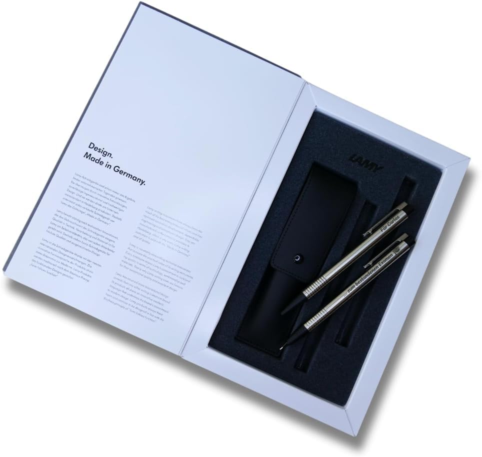 MILAN Lava Geschenkbox Mit 3 Kugelschreibern – Vulkan-Design, Blaue Tinte, Perfekt Zum Verschenken