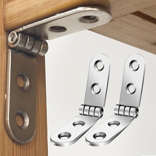 180 Degree Foldable Flap Metal Round Rotating Buffer Hinge(2pcs)