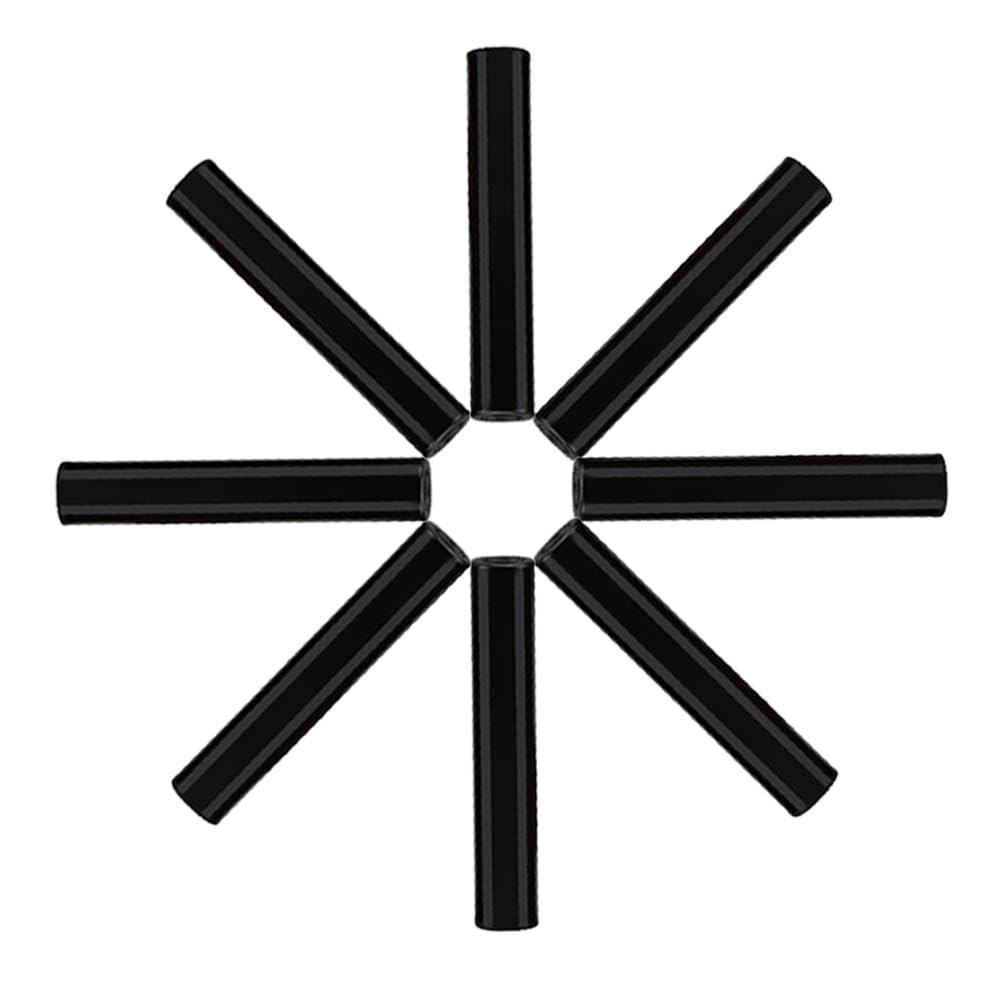 10PCS M2 Black Aluminum Alloy Round Coupling Nuts Threaded Sleeve Rod Bar Stud Round Connector Nut Long Nuts,M2*8-D3.5MM