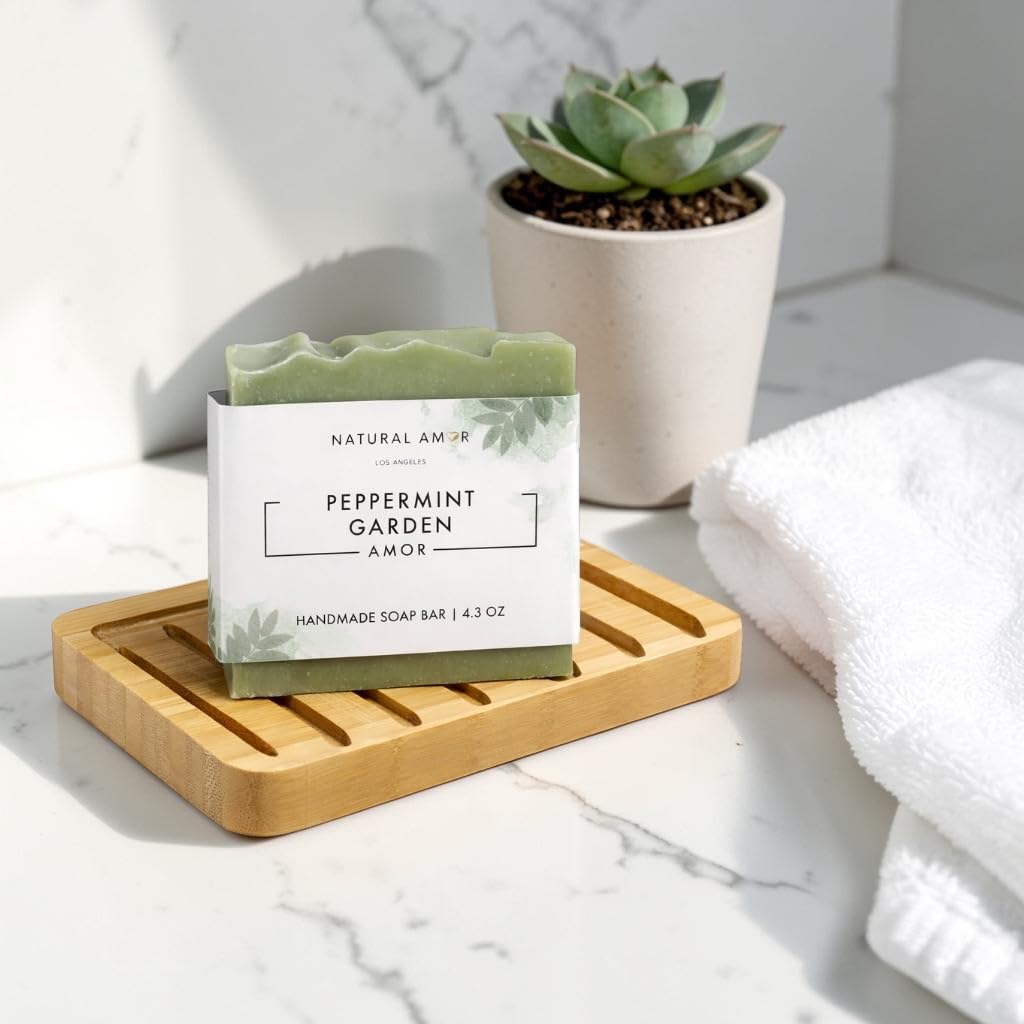 Natural Amor Spa Gift Set for Women – 6-Piece Self Care Gift Box with Handmade Soap, Bath Bomb, Candle & Skincare, Ready-to-Gift Relaxation Set: Cozy Christmas 6pcs