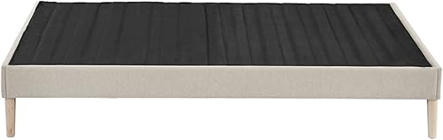 Miniatura 12 de DeCoro Eternity - Marco de cama tapizado gris suave, tamaño King Gris claro,Ecru