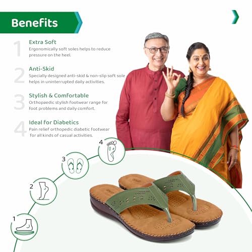 Image of ORTHO JOY Extra Soft Women's Doctor Ortho Slippers /Flip-Flops