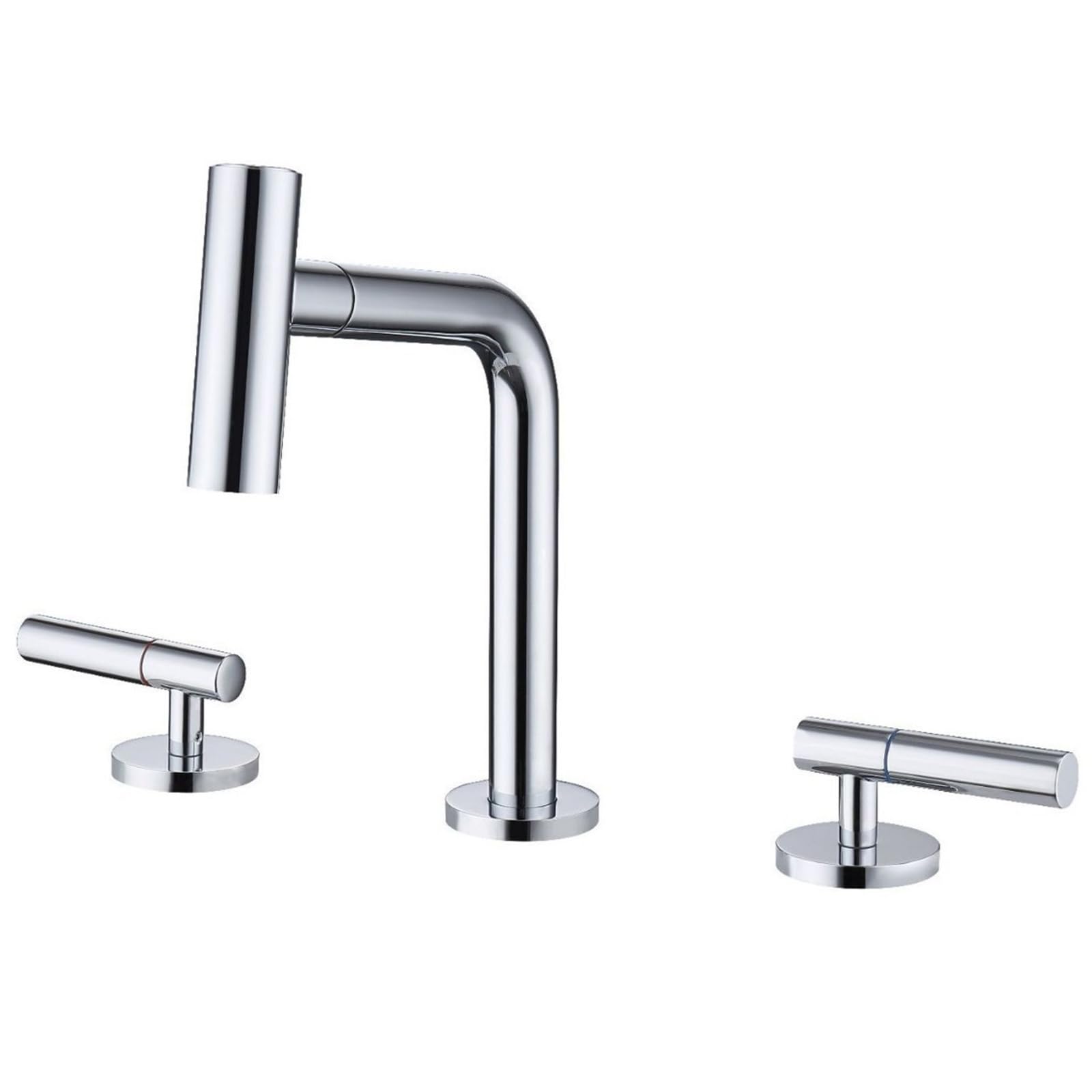 Mitigeur de lavabo en laiton brossé 3 trous avec douchette amovible MOCHAMIK - 6