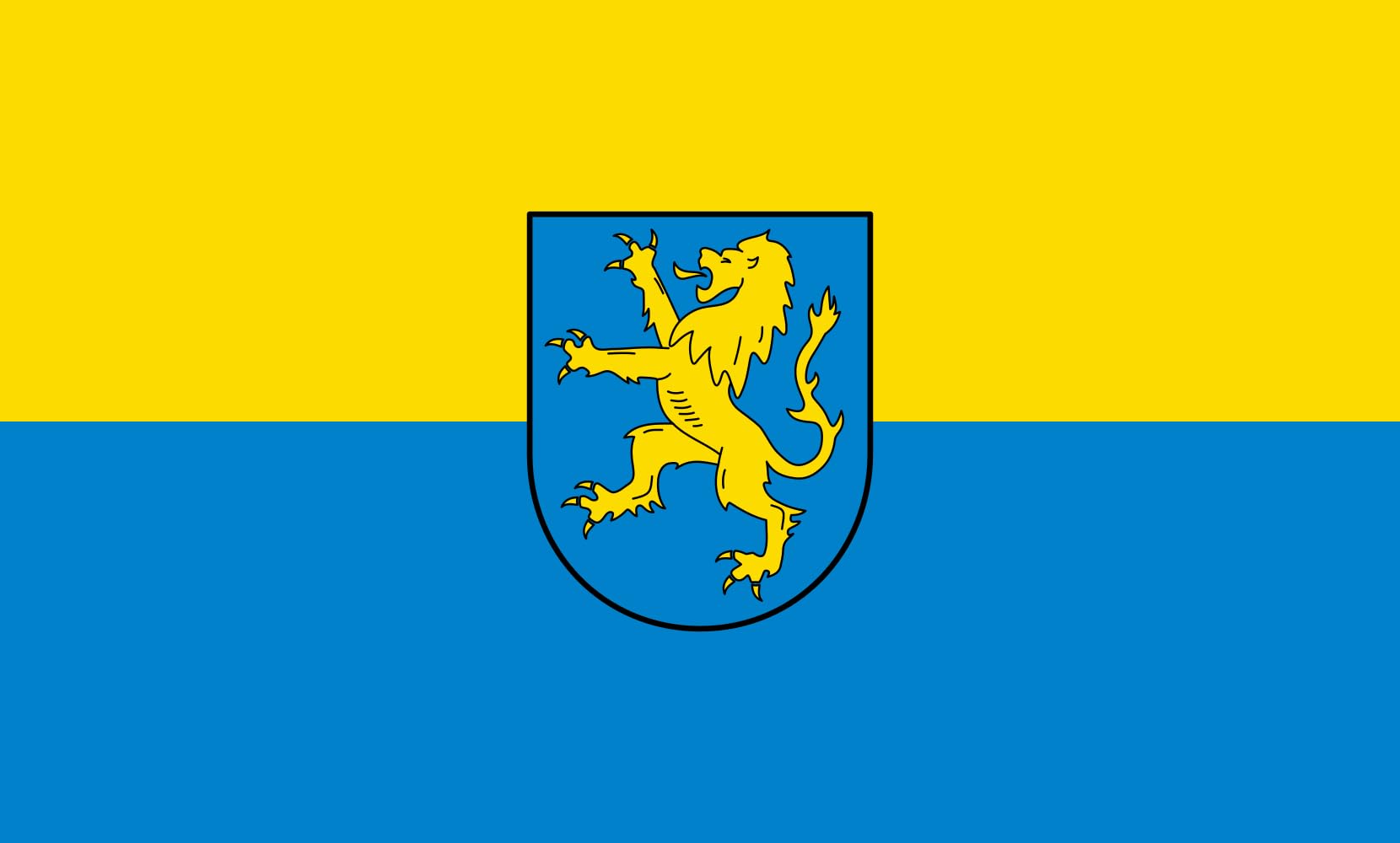 Drapeau paysage Waldstetten grand format 1.35m² pour embellir vos événements de plein air