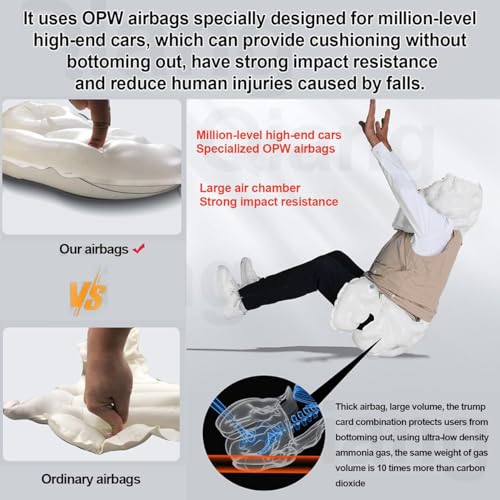 Chaleco de airbag anticaídas para ancianos, ropa protectora inteligente con protección tridimensional de 320°, despliegue instantáneo de la bolsa de aire en 0,08 segundos para ciclismo y seguridad al