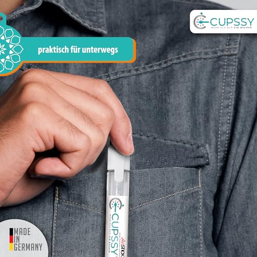 Desinfektionsmittel I Reise Desinfektionsmittel für Hände I Reise Gadgets I Desinfektionsmittel haut I Händedesinfektion 99% Anti Bakterien + Auslaufen I Nachfüllbar + Schonend I Cupssy AirStick 3 X