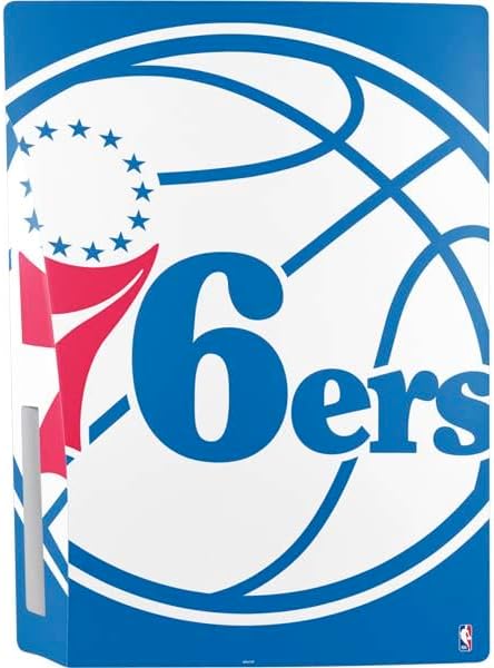 Skinit Decal Gaming Skin Compatible with PS5 Bundle - Officially Licensed NBA Philadelphia 76ers Large Logo Design