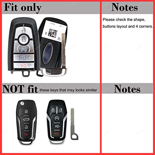 Image of Silicone Key Fob Cover for Ford F150 Mustang Explorer Expedition Escape Edge Bronco Transit Maverick and Lincoln Navigator Nautilus Aviator Corsair
