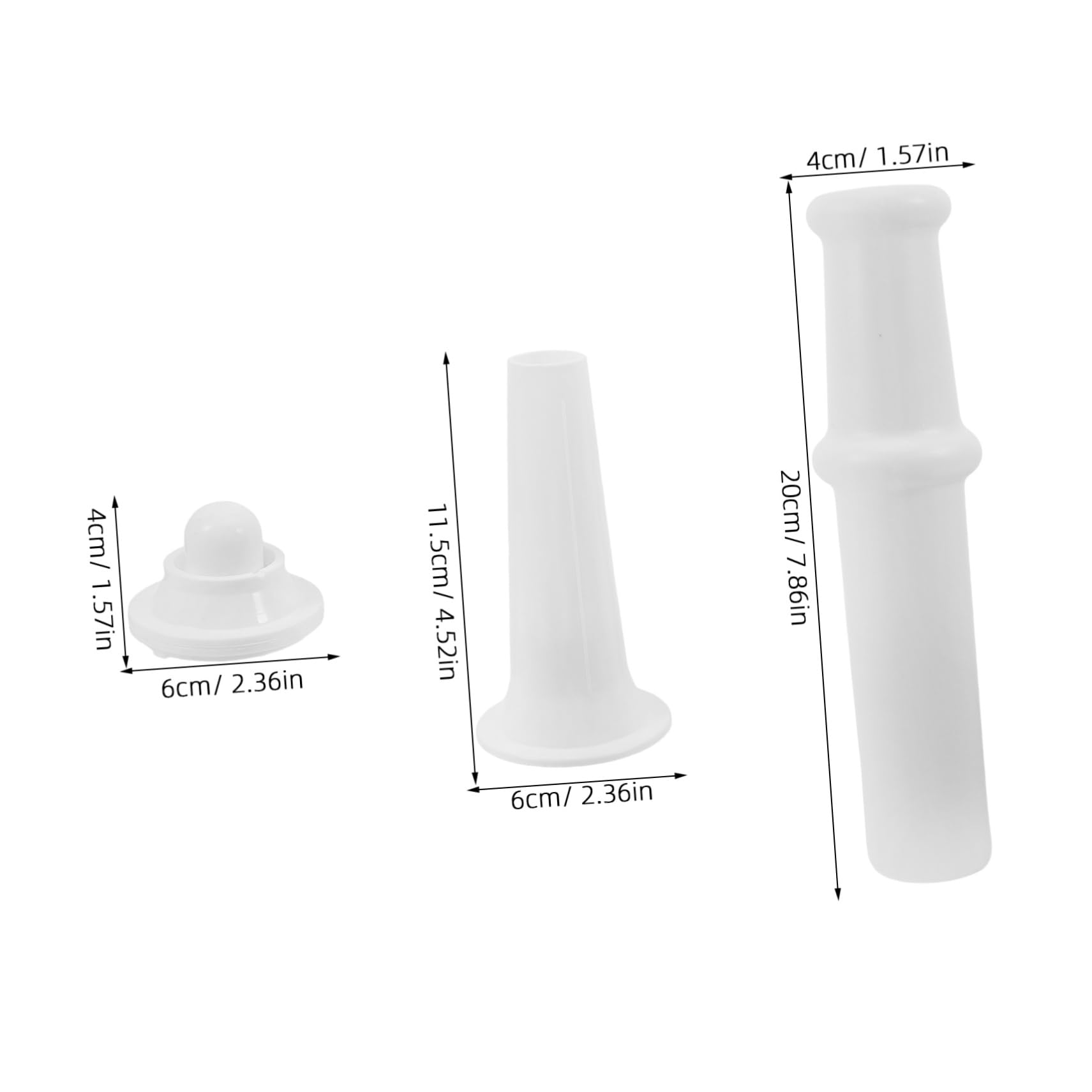 Cabilock 1set Sausage Stuffer Attachment Kit for Meat Food-grade Plastic Tamper Ergonomic Pusher Sausage Tube for Uniform Meat Texture Professional Results