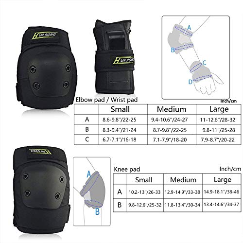 Mystery 3 in 1 Knee Elbow Pads Wrist Guards Thicken Skateboard Cycling Roller Skating Outdoor Sports Elbow Knee Wrist… - Image 8