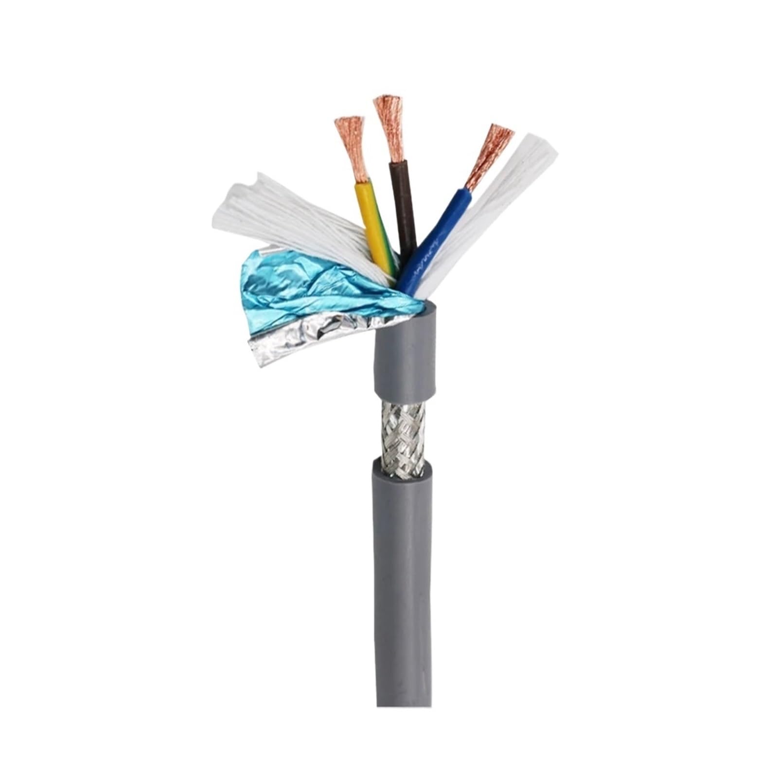 Cavo schermato for traino da 1 m 2/3/4, PVC flessibile 11/13 AWG | Filo di rame resistente alla flessione(2 cores,17 AWG 1m)