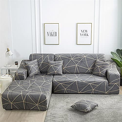 Couvercle de canapé extensible stretch l forme d'angle floral