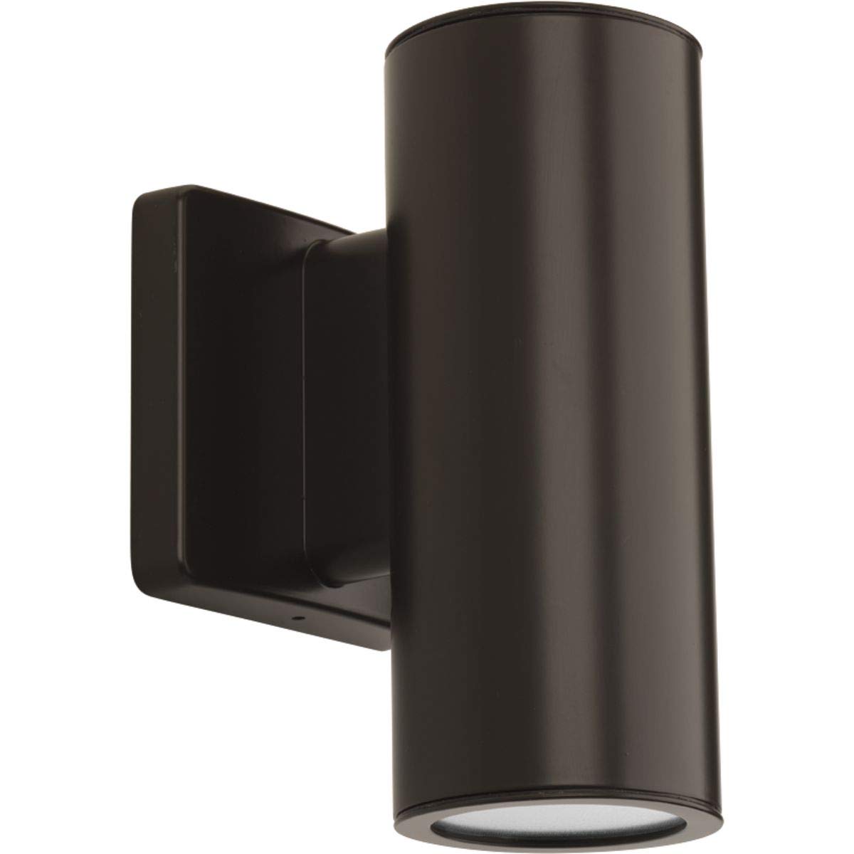 Photo 1 of Progress Lighting P563001-020-30K Cylinders Collection 3" LED Modern Outdoor Small Up/Down Wall Lantern Light, 3-1/3 Inch Diameter, Antique Bronze