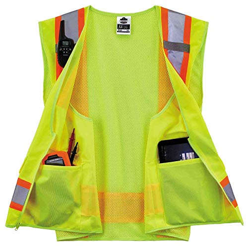 Image of Ergodyne GloWear 8248Z ANSI Two-Tone Surveyors Reflective Safety Vest, Lime, Large /X-Large