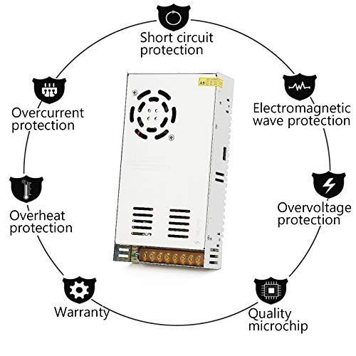 Netzteil Trafo Schaltnetzteil DC 12V 30A 360W Adapter Transformator Stromversorgung für CCTV, 3D Drucker, Computer Projekt, LED Beleuchtung Stripes und Industrieanlagen – Bild 6
