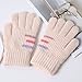 YOLAI Kids Fashion Knit Gloves Winter Black Children Warm Thick Lined Gloves Full Fingers Kids Gloves (Purple, One Size)