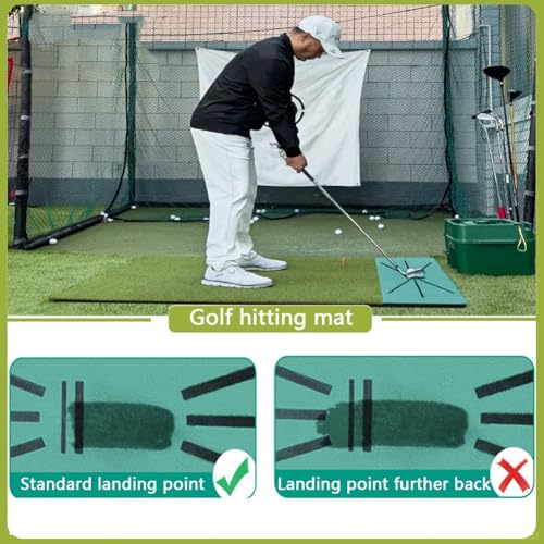 Tapete de práctica de golf de césped artificial resistente con base amortiguadora 5
