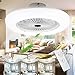 SWANEW 80W Ventilatore da Soffitto con Illuminazione e Controllo Remoto, Luce LED Velocità Del Vento Regolabile con 3 Temperature di Colore (3000-6500K), Luce Del Ventilatore con Timer