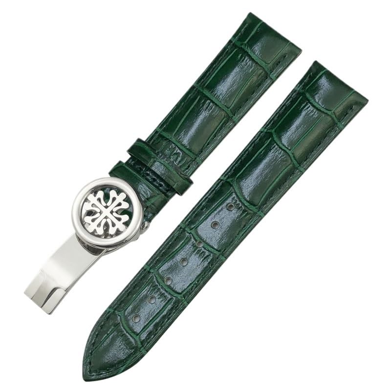 Bracelet de montre en cuir véritable 20mm 22mm pour montre Patek Philippe AQUANAUT boucle papillon