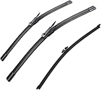 Vista 14 de 3 Limpiaparabrisas de 66 cm, 51 cm, 36 cm para delantero y trasero, repuesto compatible con Ford Edge MK1 2007-2014, limpiaparabrisas