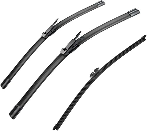 Miniatura 14 de 3 Limpiaparabrisas de 66 cm, 51 cm, 36 cm para delantero y trasero, repuesto compatible con Ford Edge MK1 2007-2014, limpiaparabrisas