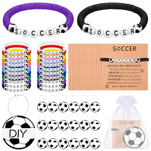 Ecation 80 Pcs Basketball/Softball/Soccer/Volleyball 20 Bracelet 20 Luggage Tags DIY