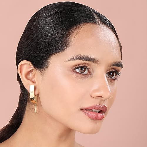 Finish Textured Long Drop Earrings Anti Tarnish & Light Weight
