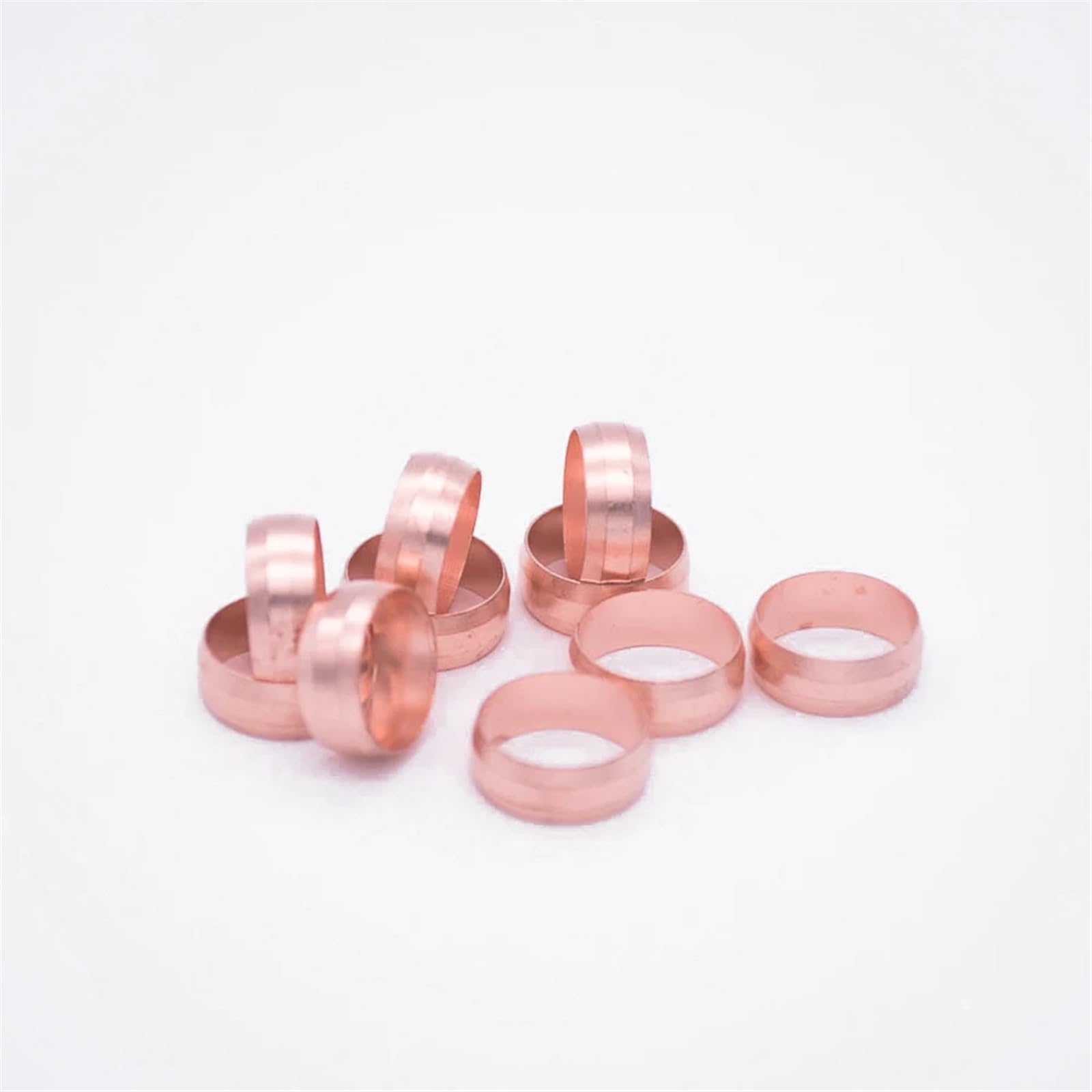 10 piezas de 8, 10, 12, 15, 16, 19, 20, 22, 25, 28 mm, agujero de virola de aceite para montaje de unión de compresión, agua, gas, aceite, manguito, anillo de cobre (15 mm)
