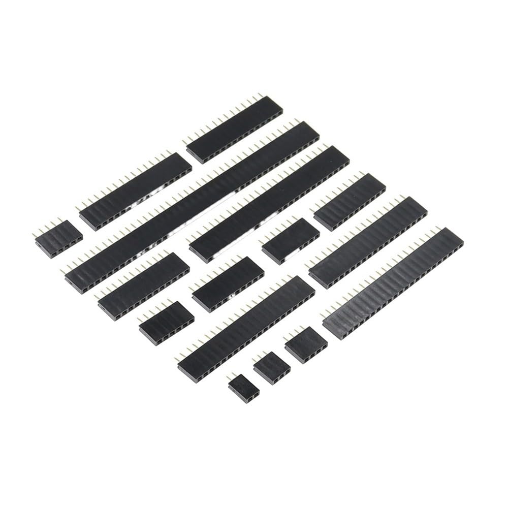 TSIOHKBS 10PCS Single Row Pin Female Header Socket Pitch 2.54mm 1 * 2p 3p 4p 5p 6p 7p 8p 9p 10p 12p 14p 16p 18p 20p 22p 40p Pin Connector (10pcs 1x4pin)