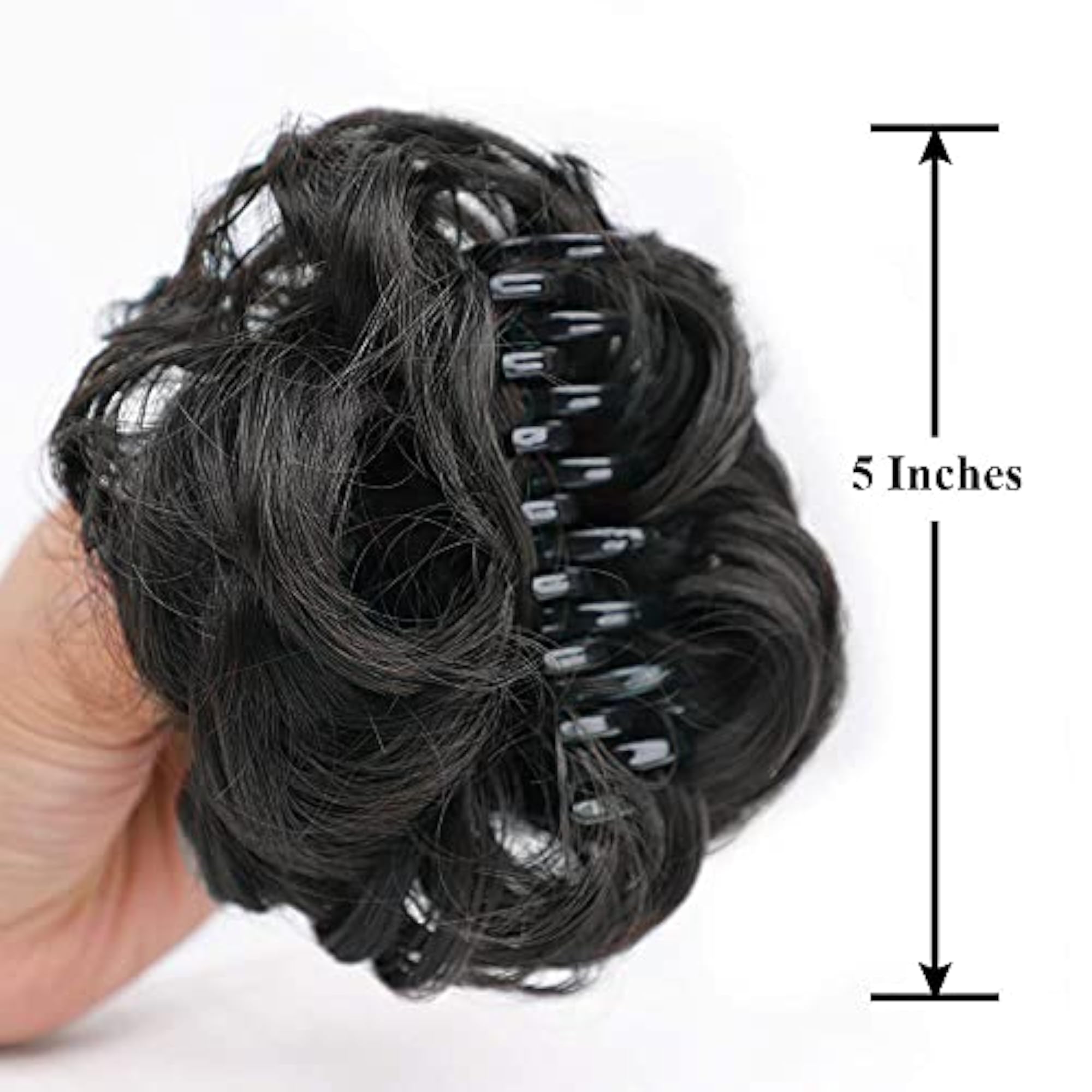 Curly Dish Hair Claw Bun Hairpieces Clip