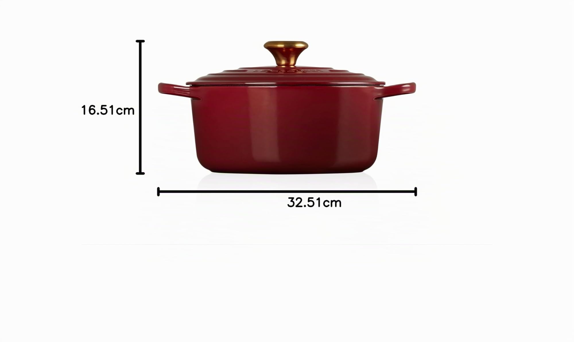 Le Creuset Cocotte Signature en Fonte Émaillée avec Couvercle, Ø 24 cm, Ronde, 4.2 L, 4.305 kg, Garnet, 21177249494441