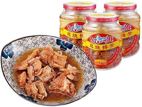 Gulong Stewed Pork Chops Glass 390g (12 Count)
