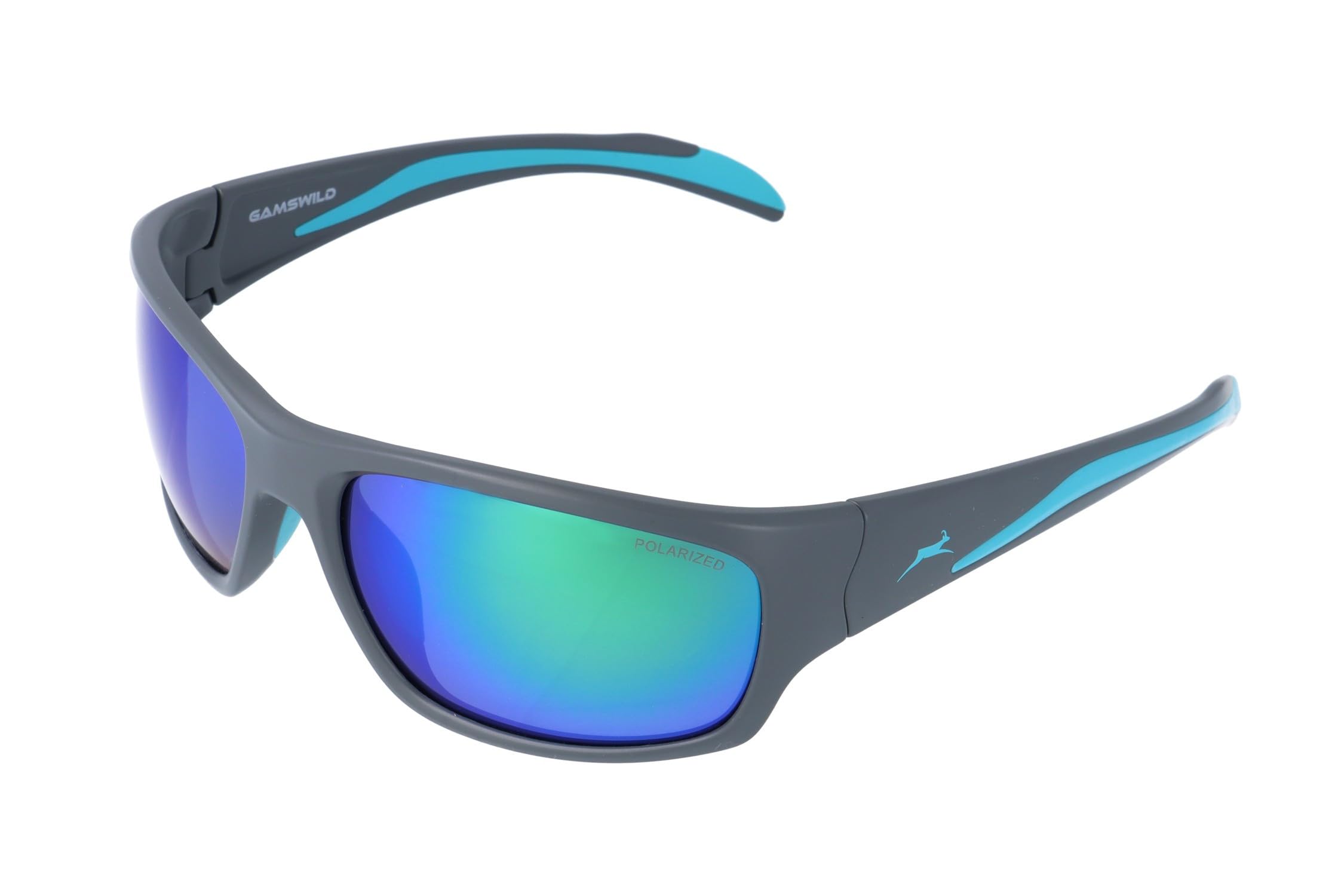 Gamswild WS4035 okulary przeciwsłoneczne z polaryzacją GAMSSTYLE okulary rowerowe okulary narciarskie okulary sportowe dla kobiet i mężczyzn unisex | szare | czarne | niebieskie |