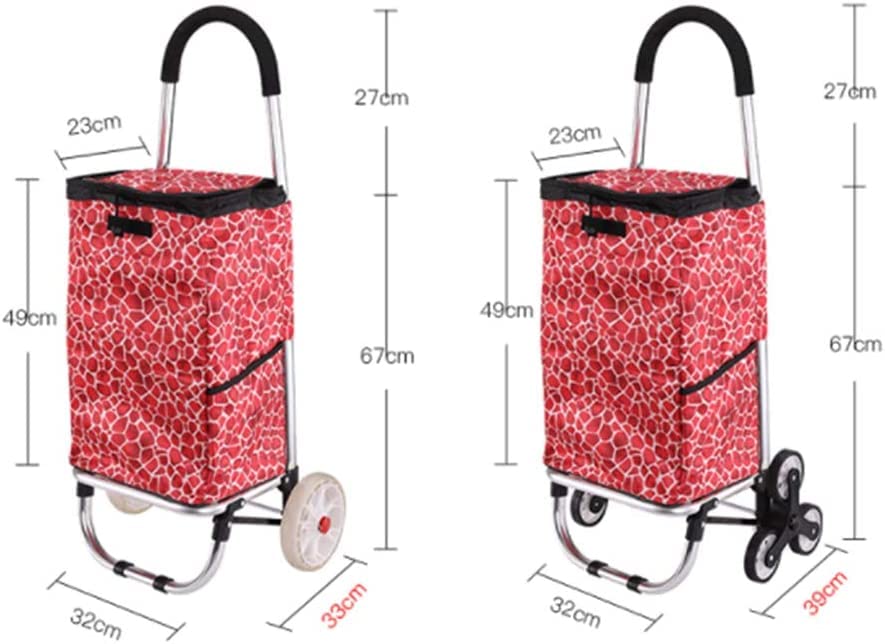 Einkaufstrolley Faltbarer Einkaufswagen 30 Kg Ladegewicht, Wasserdichter Faltbarer Lebensmittel-Push-Pull-Leichtwagen… – Bild 3