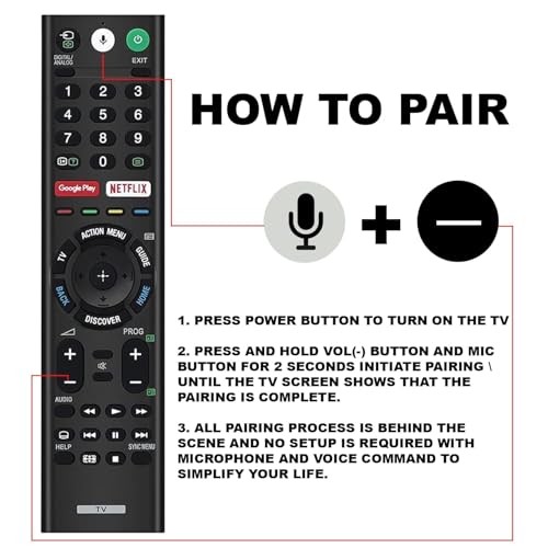 Image of Original SO-NY TV Remote Voice Replacement Remote Compatible for Original Sony-TVs and Bravia-TVs - Compatible with All Sony 4K UHD LED LCD HD Smart tv